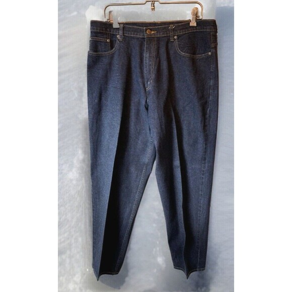 L.L.Bean Jeans Women 18 Medium Tall Denim Dark Wash High Rise Straight - Picture 1 of 13